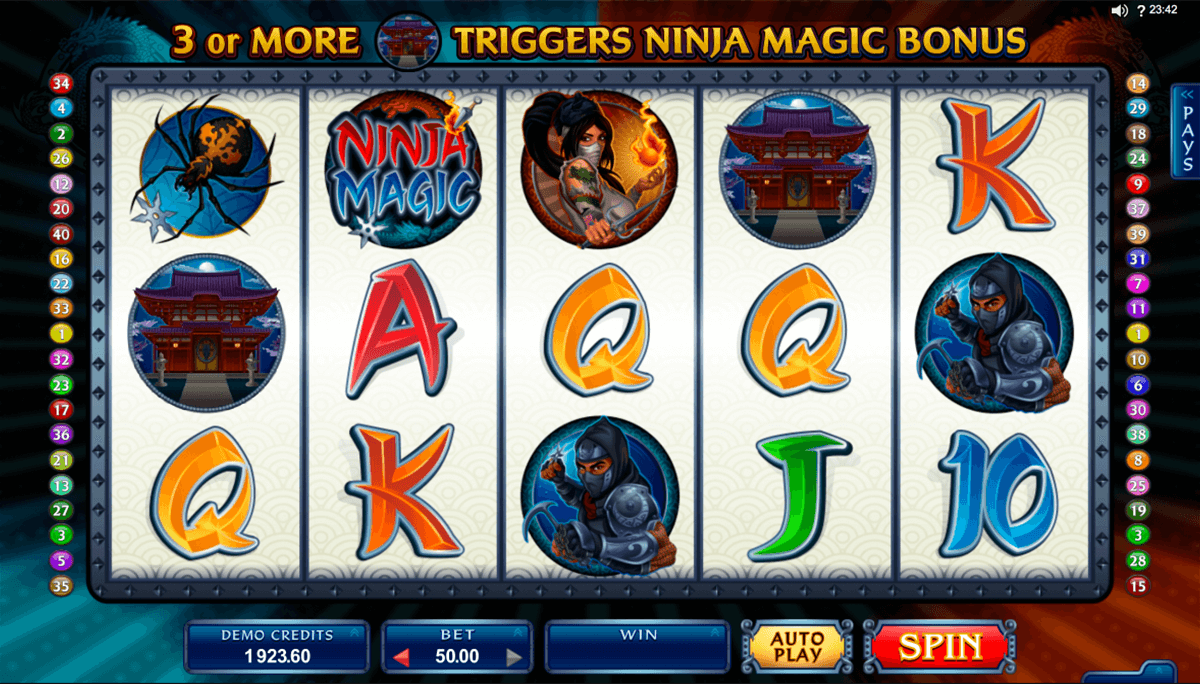 ninja magic microgaming online gra zadarmo 